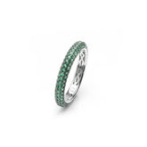 Eternity Silver Joy Band Ring, White Rhodium, Natural White Topaz + Give Hope Gift